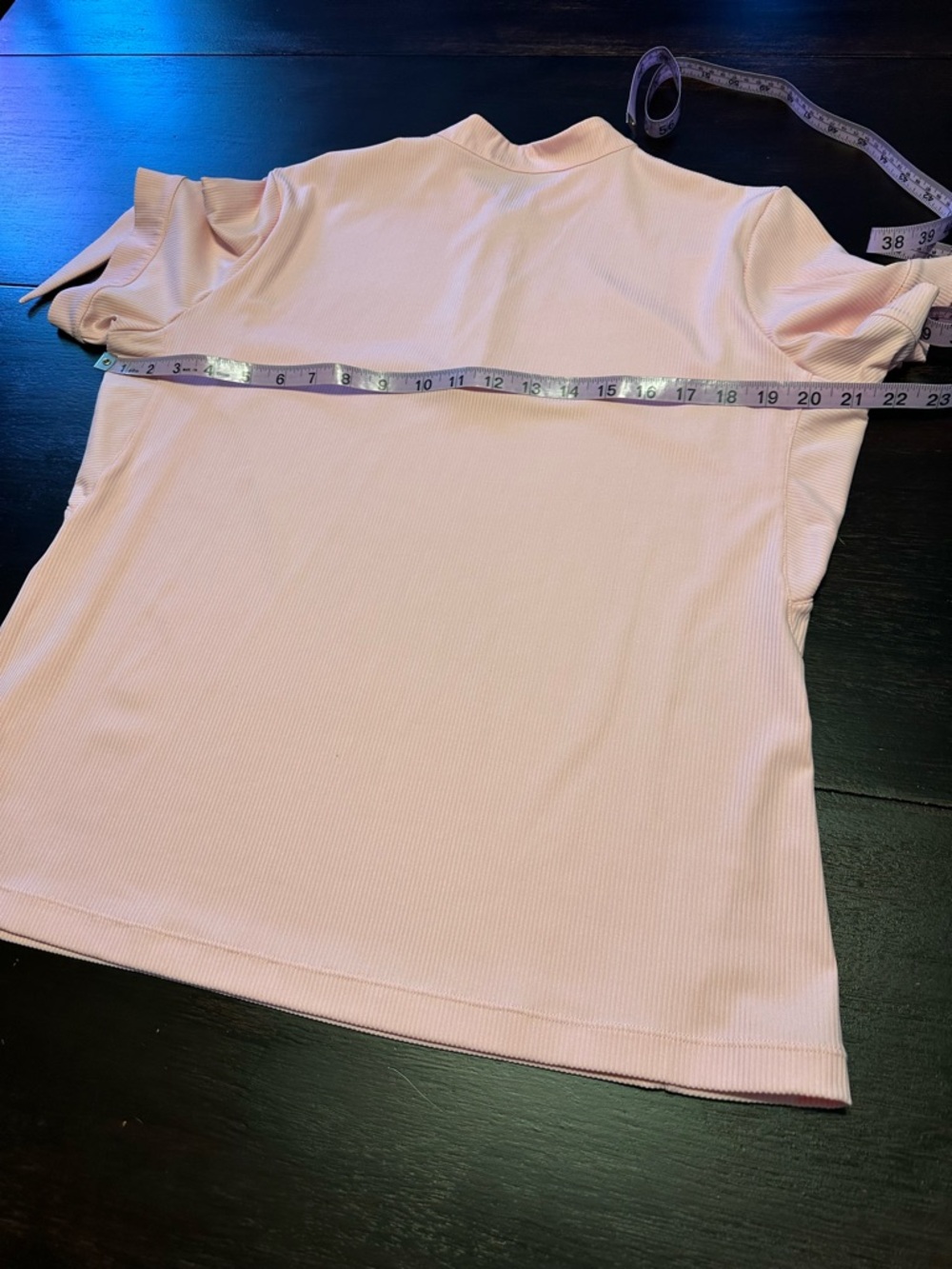 Tail Activewear Zip Golf Shirt Pink with Sleeve Ties - Picture 4 of 5
